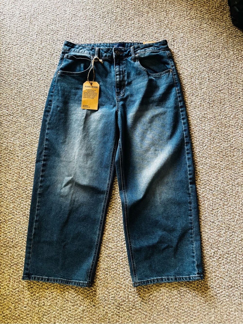 Indigo Light Blue Low Rise Boyfriend Jeans